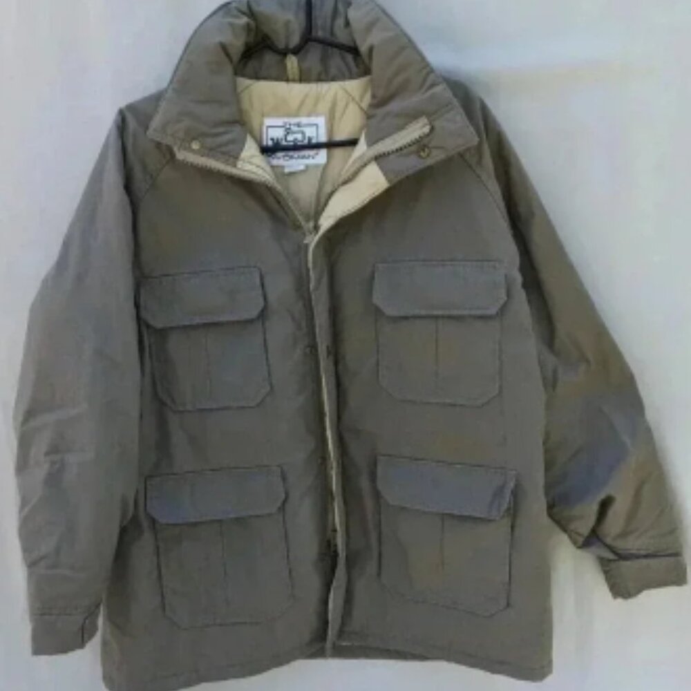 Women's Vintage Woolrich the Woman Gray Winter Parka Zip up Jacket Size XL